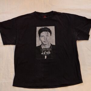 Zion Rootswear Frank Sinatra Black Mugshot Graphic Tee
